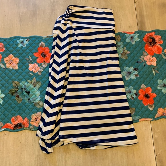 Merona Dresses & Skirts - Merona striped circle skirt navy and white xxl